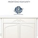 preview thumbnail 4 of 5, Evolur Aurora Ivory Lace Armoire