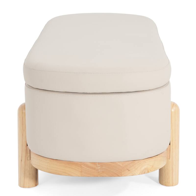 Christopher Knight Home - Wyeth Fabric and Rubberwood Storage Bench