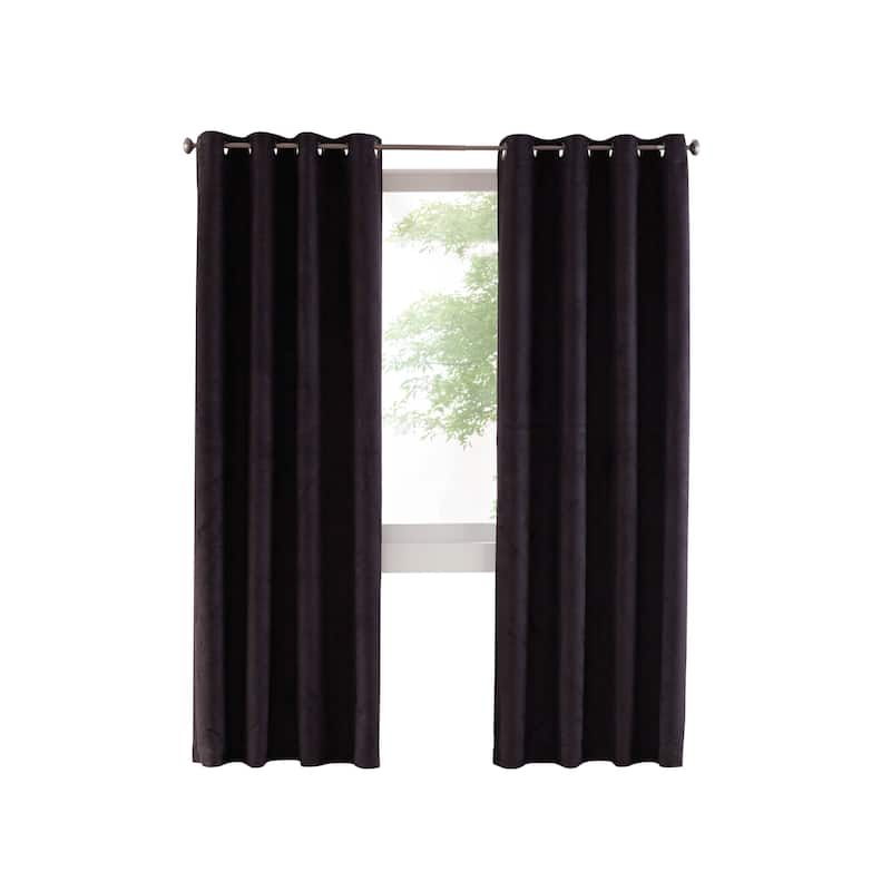 Thermaplus Navar Total Blackout Woven Faux Suede Curtain Panel