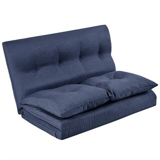 Meraxmerax Fabric Folding Floor Chaise Lounge For Small Space Navy Blue Dailymail