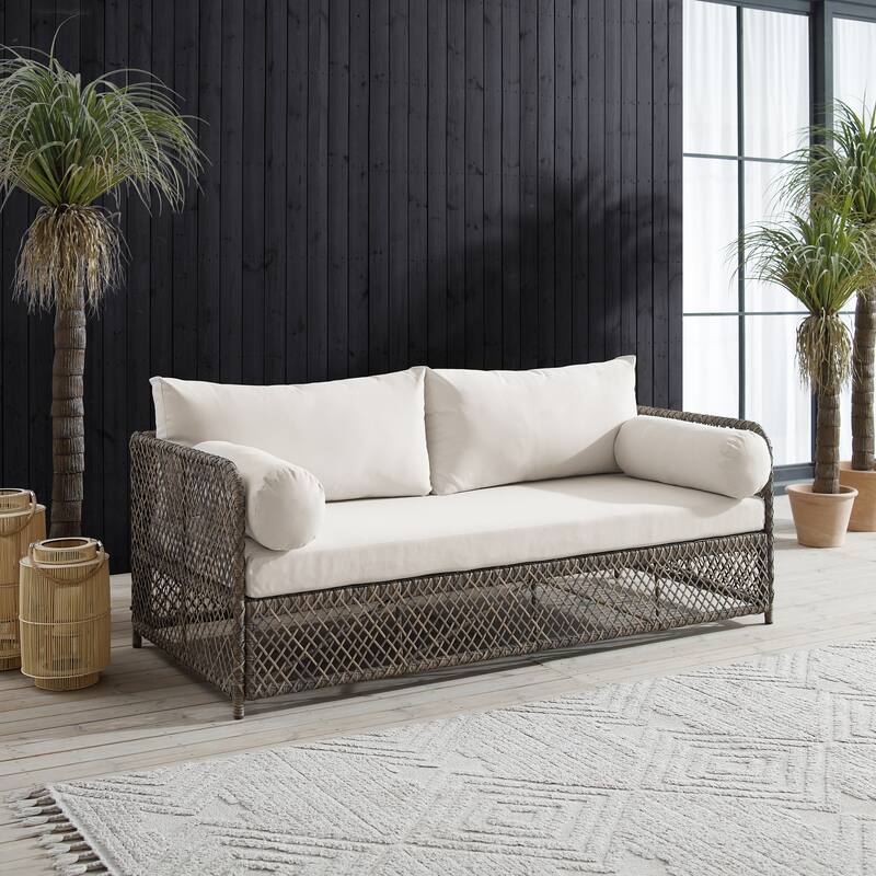 Crosley Granite Bay Outdoor Wicker Sofa - 75.75"L x 32.75"W x 33.75"H