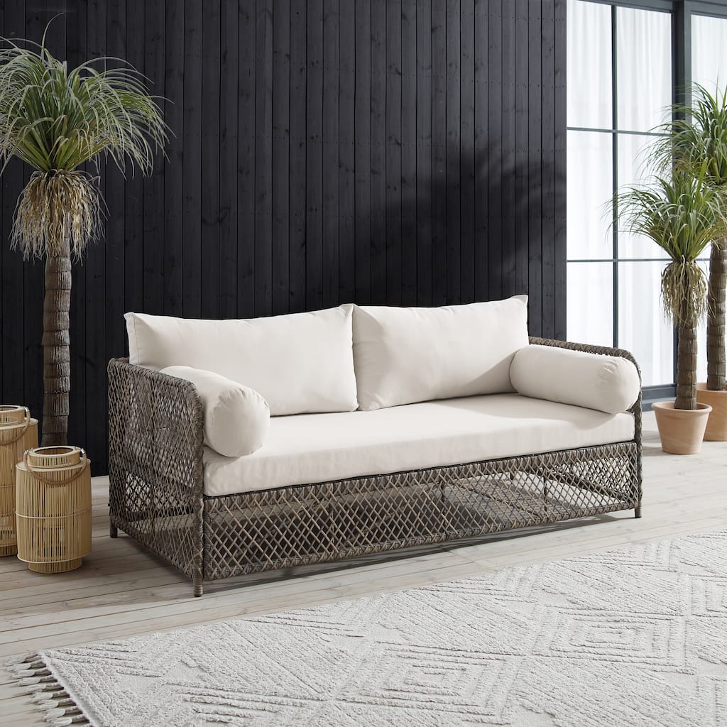 Crosley Granite Bay Outdoor Wicker Sofa - 75.75"L x 32.75"W x 33.75"H