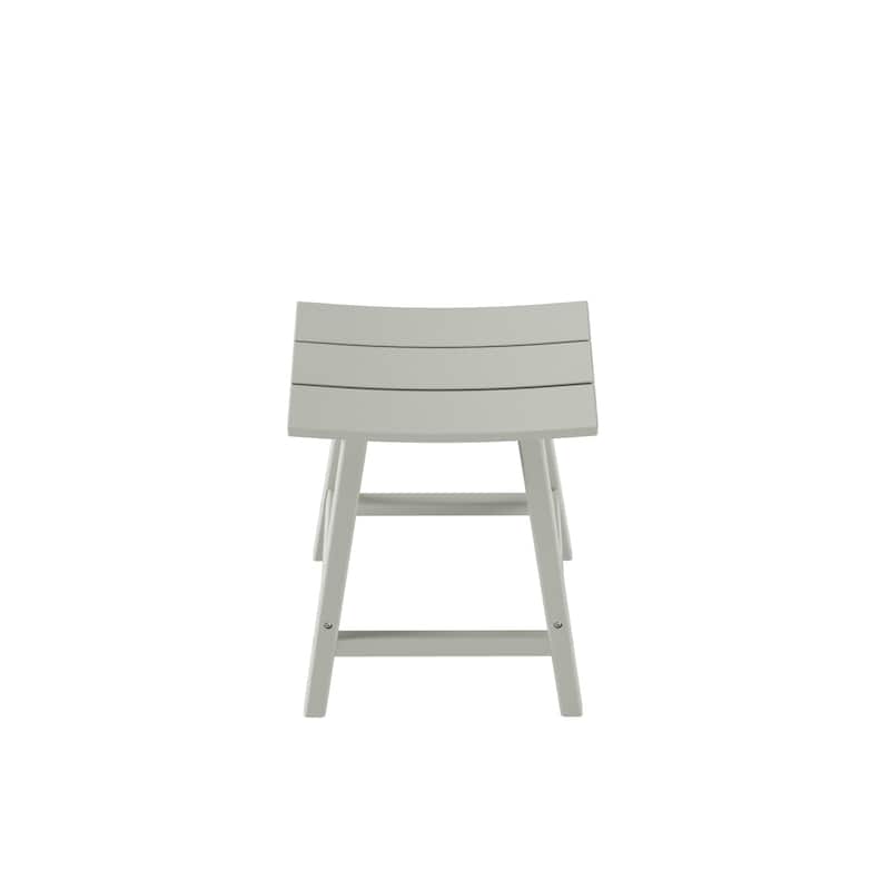 Polytrends Laguna Hdpe All Weather Outdoor Patio 24" Saddle Seat Counter Stool (Set Of 2)