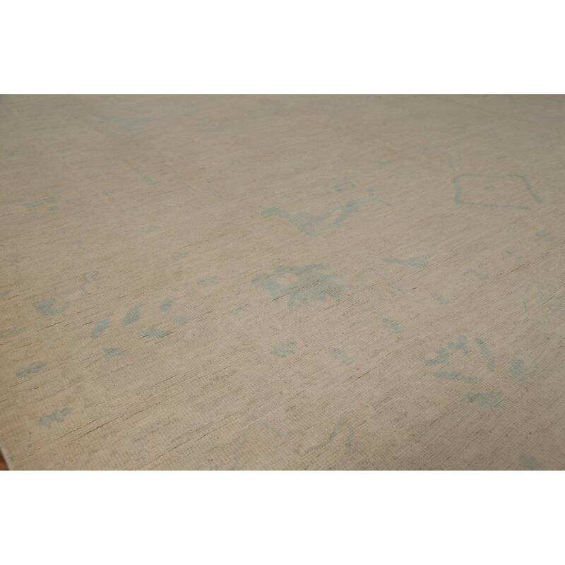 Vegetable Dye Oushak Turkish Area Rug Bedroom Handmade Wool Carpet - 8'4"x 9'10" - 8'4"x 9'10" - Ivory/Beige