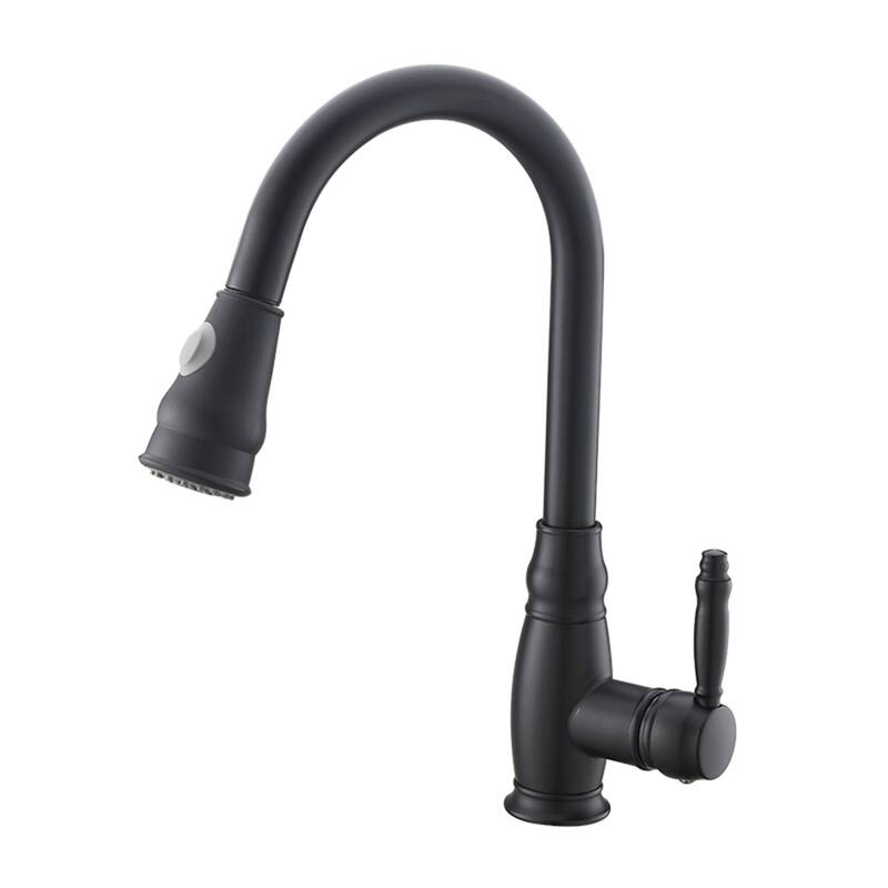Commercial Kitchen Faucet with Pull out Sprayer - Black