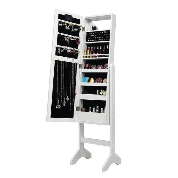 It helps your jewelry in an this roomy armoire easily gets all your jewelry neatly organized and maintained in good condition. overstock com