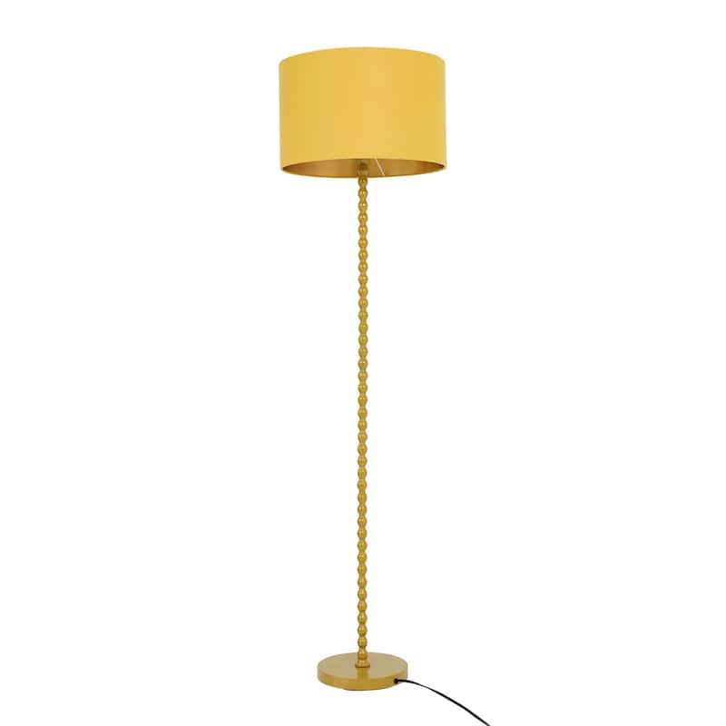 Modern Floor Lamp for Living Room, Tall Corner Lamp for Bedroom & Office Lighting, Orbit Floor Lamp Ochre and Gold 110-120V