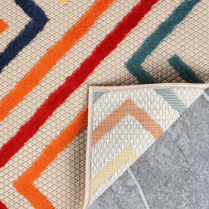 Superior Ares Modern Geometric Diamond Indoor Outdoor Area Rug
