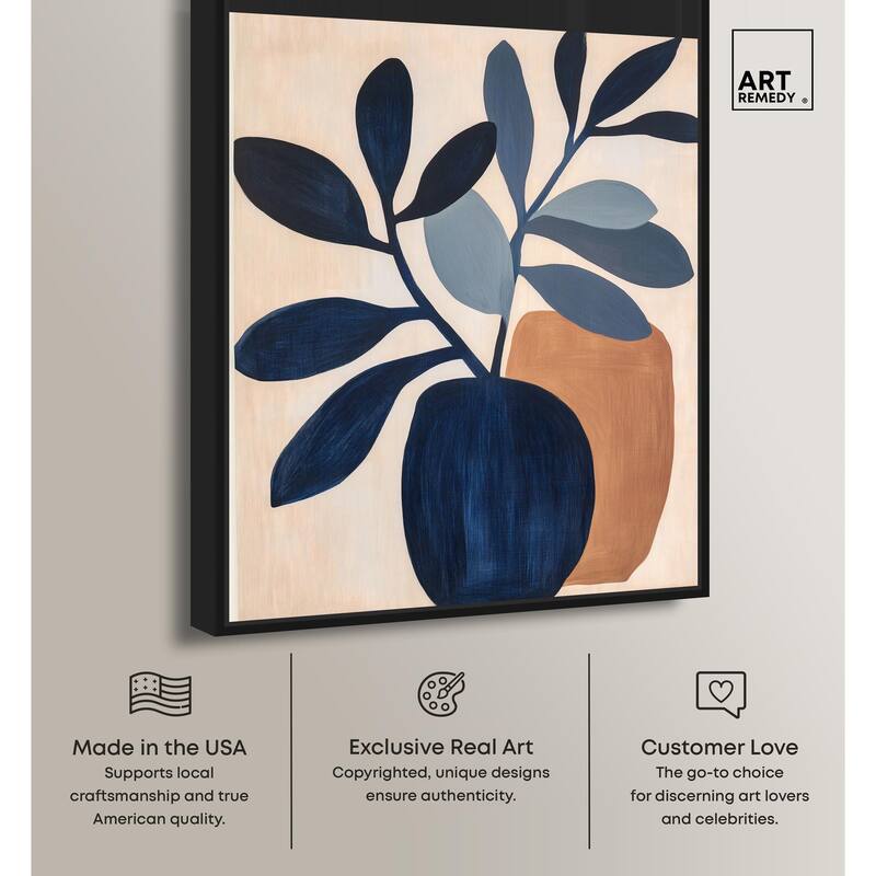 Blue Matisse Jar I Canvas by Art Remedy