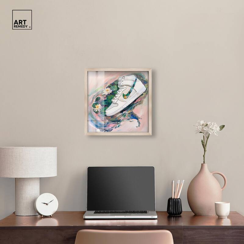 Lilypads Sneaker Splash Shadowbox by Art Remedy