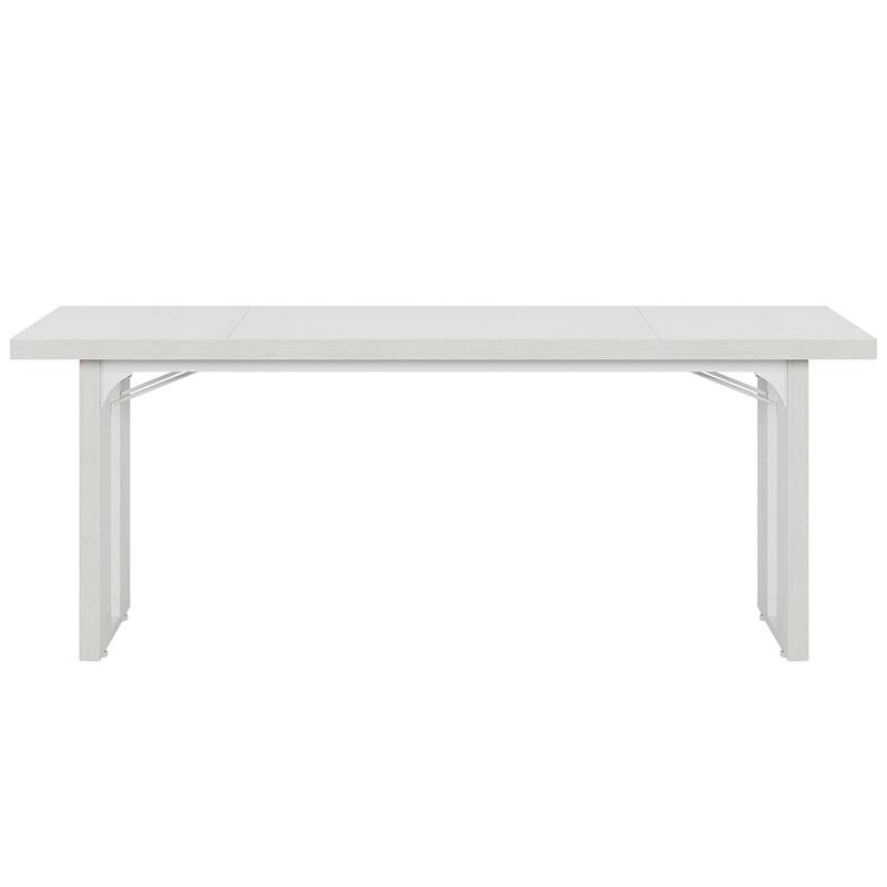 71" Rustic Farmhouse Dining Table for 6-8 People - Large Rectangular Kitchen Table, Wood Dining Room Table for Family Meals