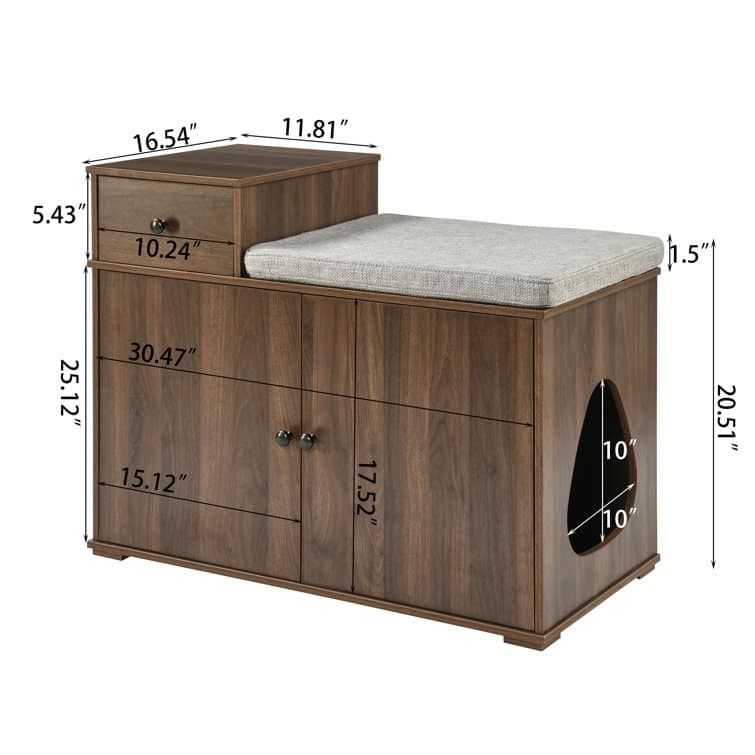 Cabinet Litter Box Hidden, Cat House