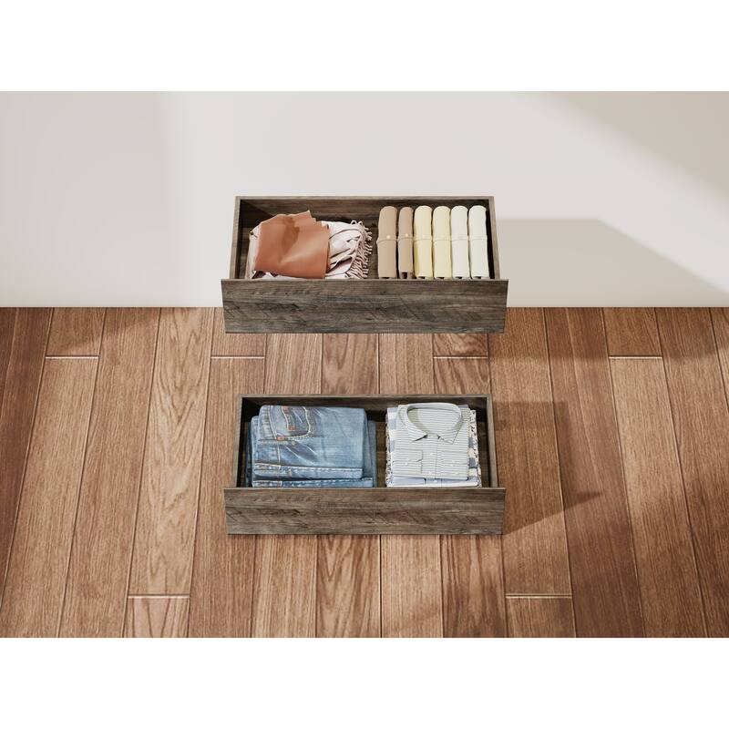 Dresser with 3 Drawers - Wooden Chest of Drawer for Bedroom,Tall Nightstand Side Table,Grey Oak Storage Drawer Cabinet