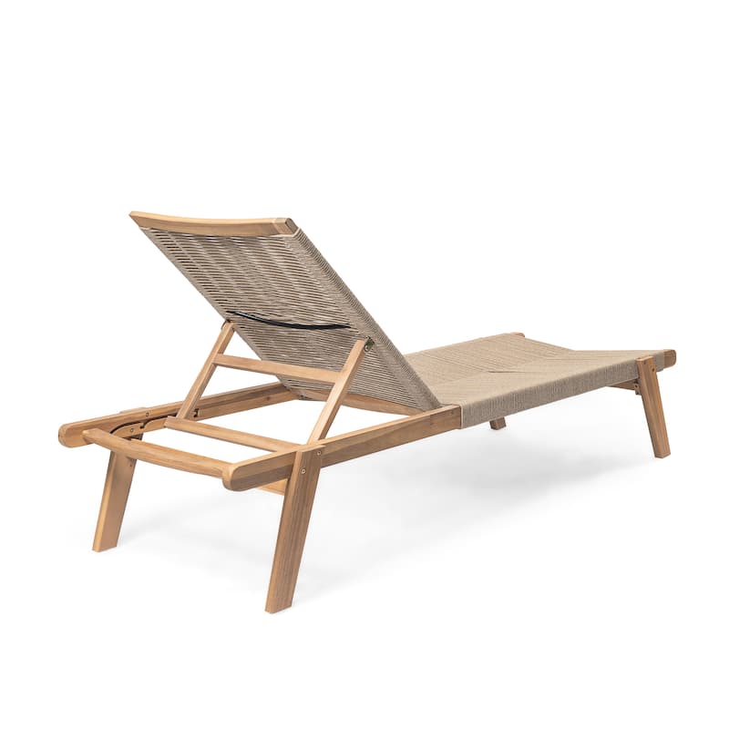 Christopher Knight Home - Nathan Outdoor Comfort Adjustable Acacia Chaise Lounge Set