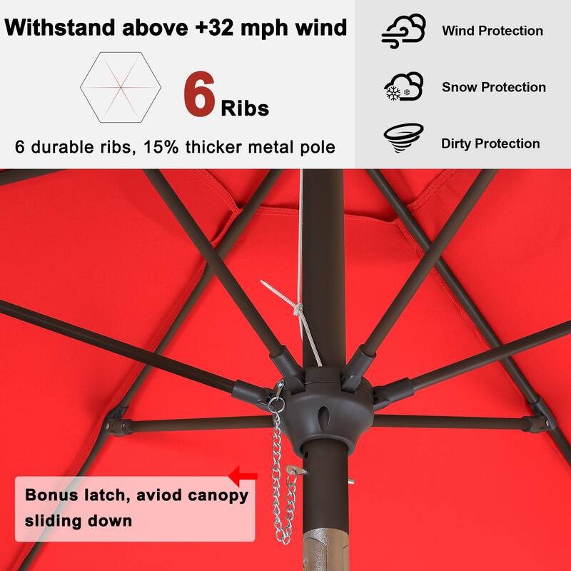 ABCCANOPY 7.5FT Patio Umbrella with Push Button Tilt