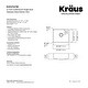 preview thumbnail 81 of 89, KRAUS Dex Stainless Steel Single Bowl Undermount Kitchen Bar Sink