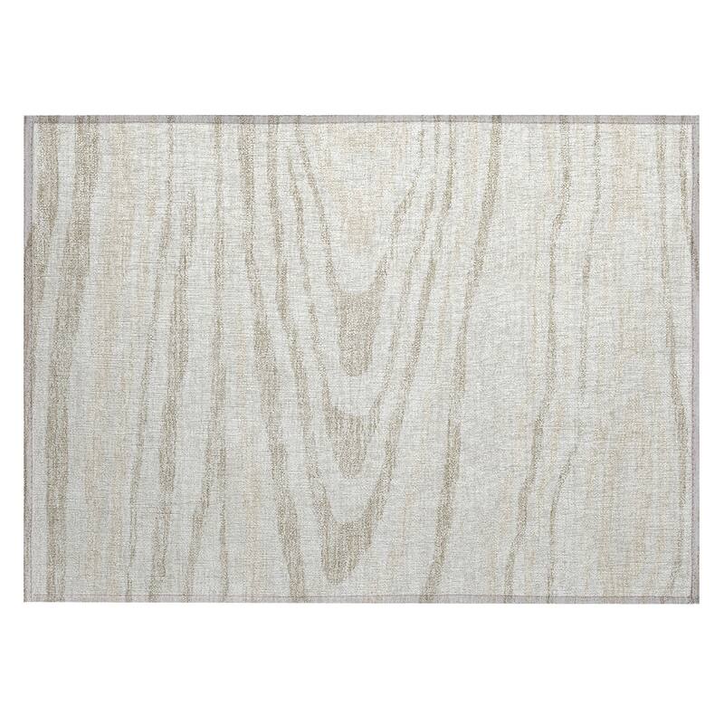 Machine Washable Indoor/ Outdoor Abstract Illusion Chantille Rug