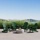 preview thumbnail 2 of 10, Polytrends Laguna Weather Resistant Outdoor Patio Folding Adirondack Chairs (Set of 4)