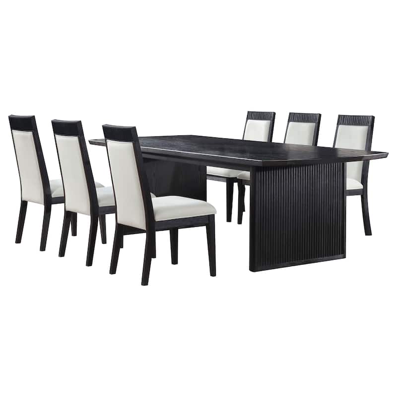 Brookmead Extension Leaf Dining Table Set Black