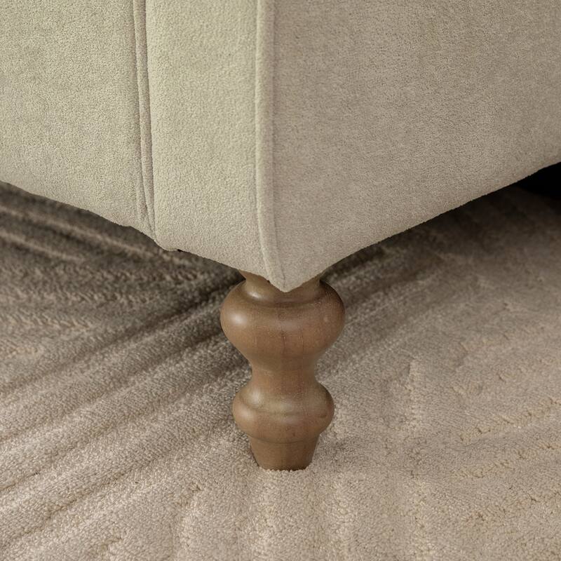 Modern Upholstered Storage Bench With Double Lids