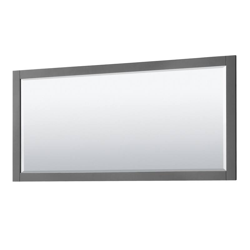 Avery 72-inch Double Vanity, Marble Top, Square Sinks, 70-inch Mirror
