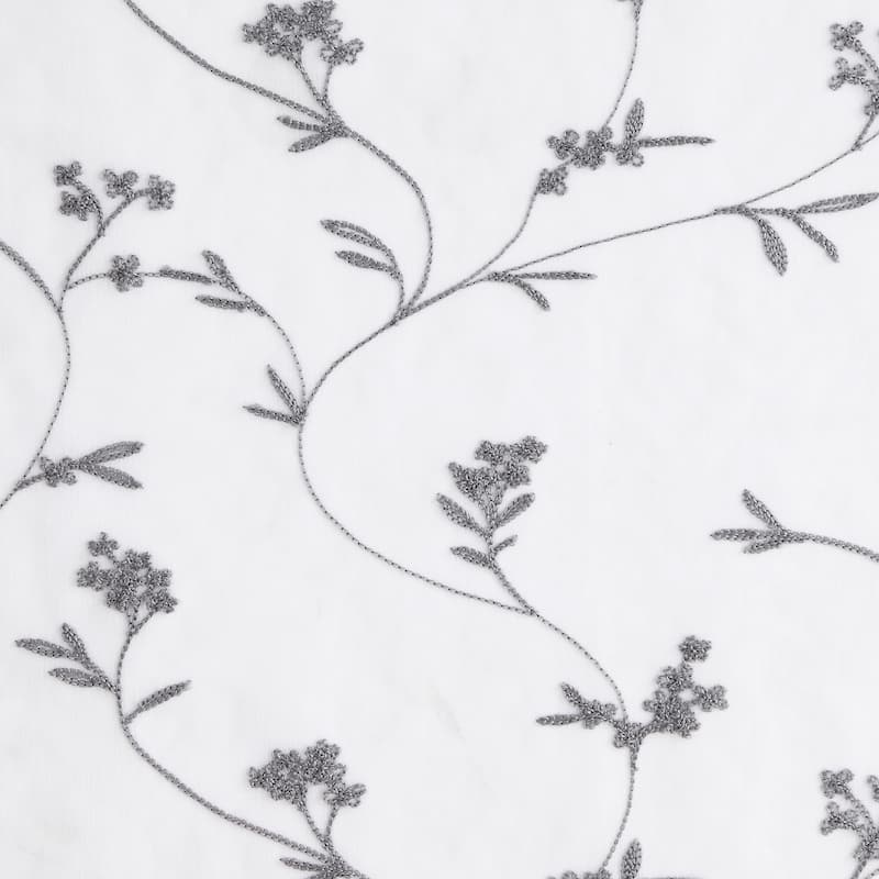 No. 918 Bridget Embroidered Leaf Rod Pocket Window Tie-up Shade