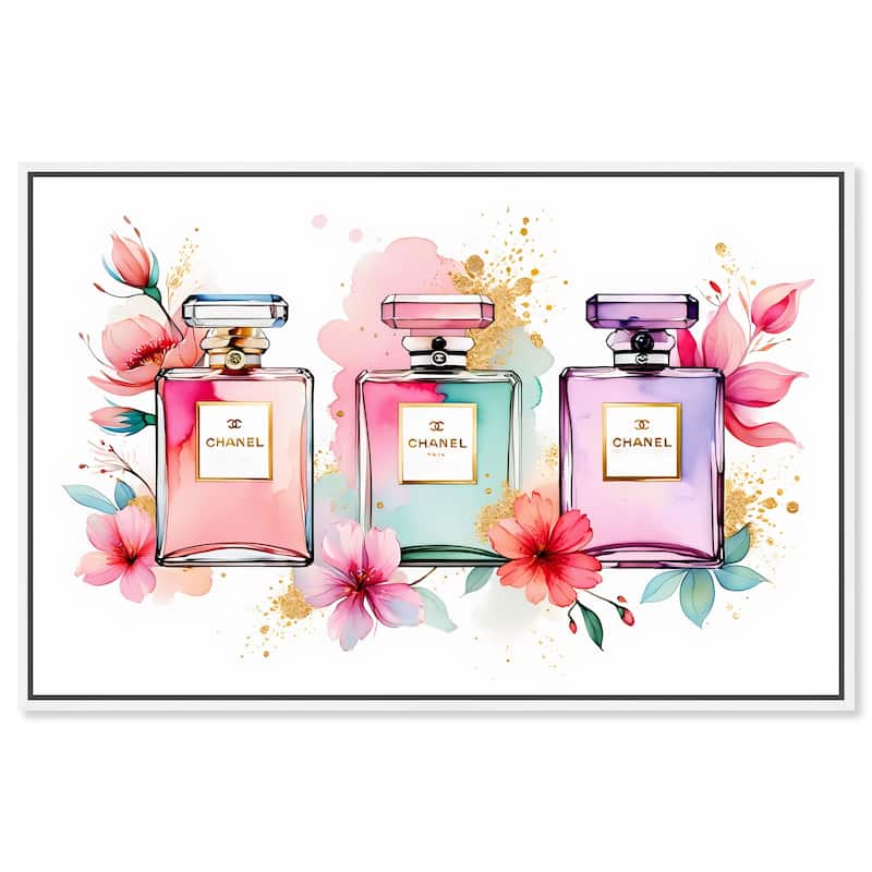 Trio of Fragrance Canvas by Art Remedy - White - 30" x 20"