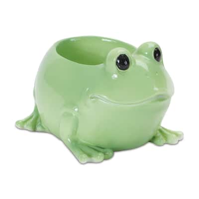 Mini Frog Planter - 5" - Green - Set of 2