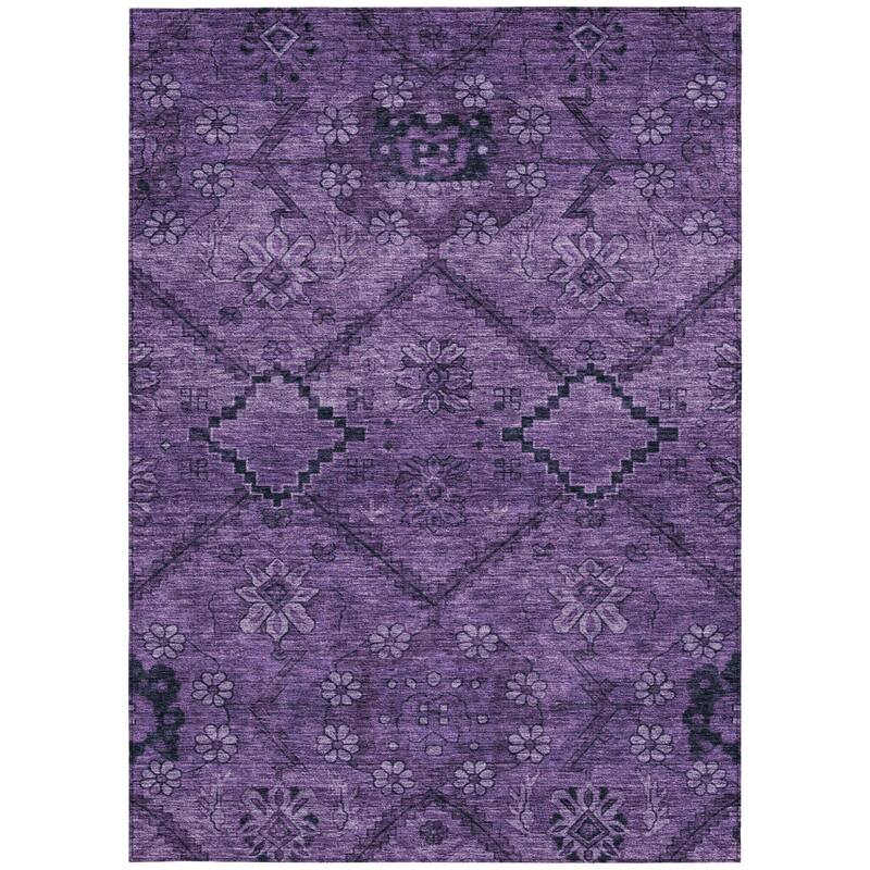 HomeRoots Floral Transitional Rectangle Outdoor Rug