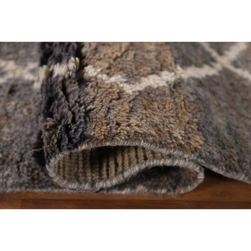 Trellis / Moroccan Oriental Area Rug Hand-Knotted Wool Carpet - 6'0" x 10'2"