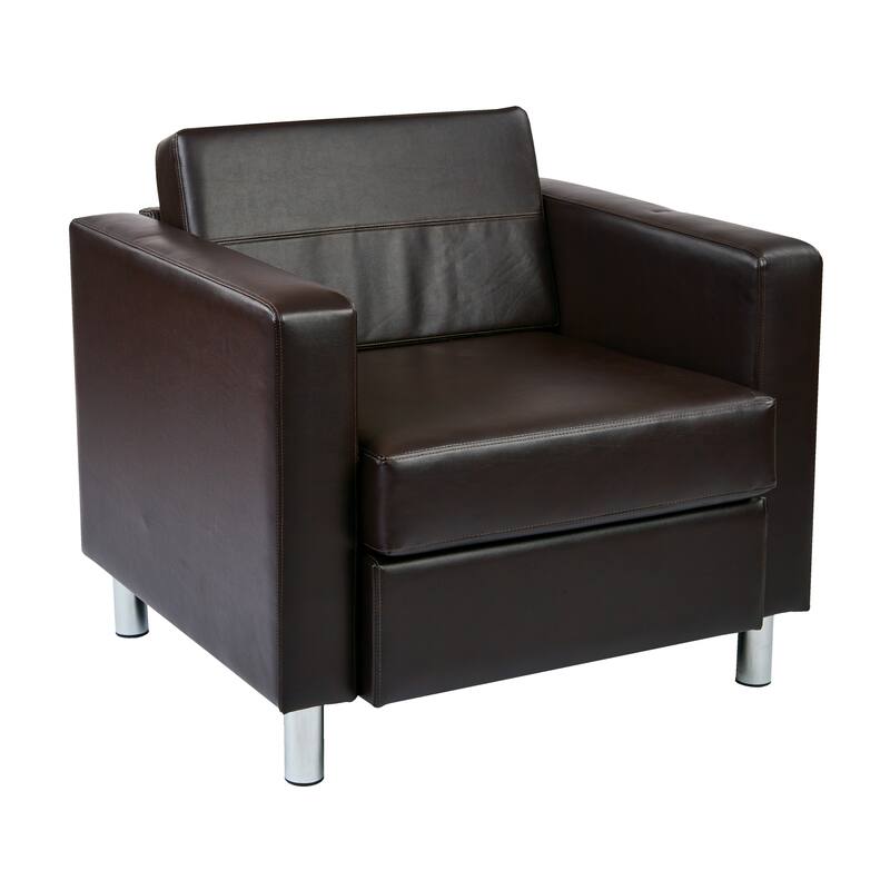 Pacific Arm Accent Chair with Chrome Legs