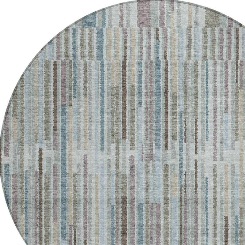 HomeRoots Striped Transitional Rectangle Outdoor Rug