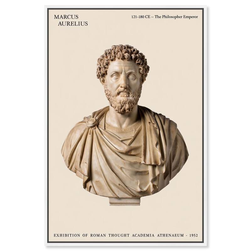 Philosopher Emperor's Gaze Canvas by Art Remedy - White - 24" x 36"