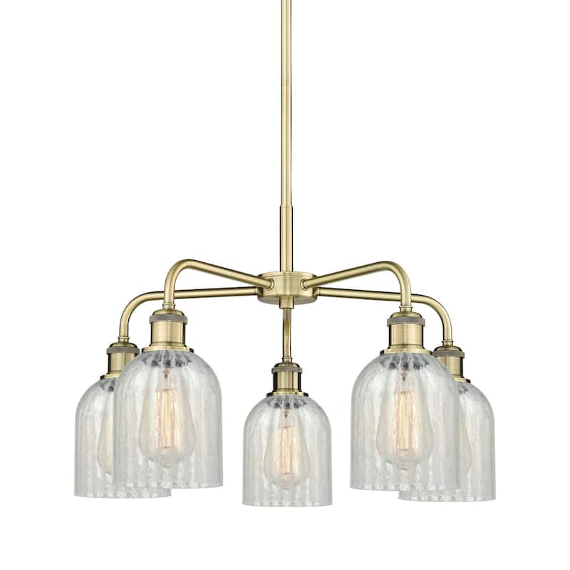 Innovations Lighting 516-5CR-15-23 Caledonia Chandelier Caledonia 5 - Antique Brass / Mouchette