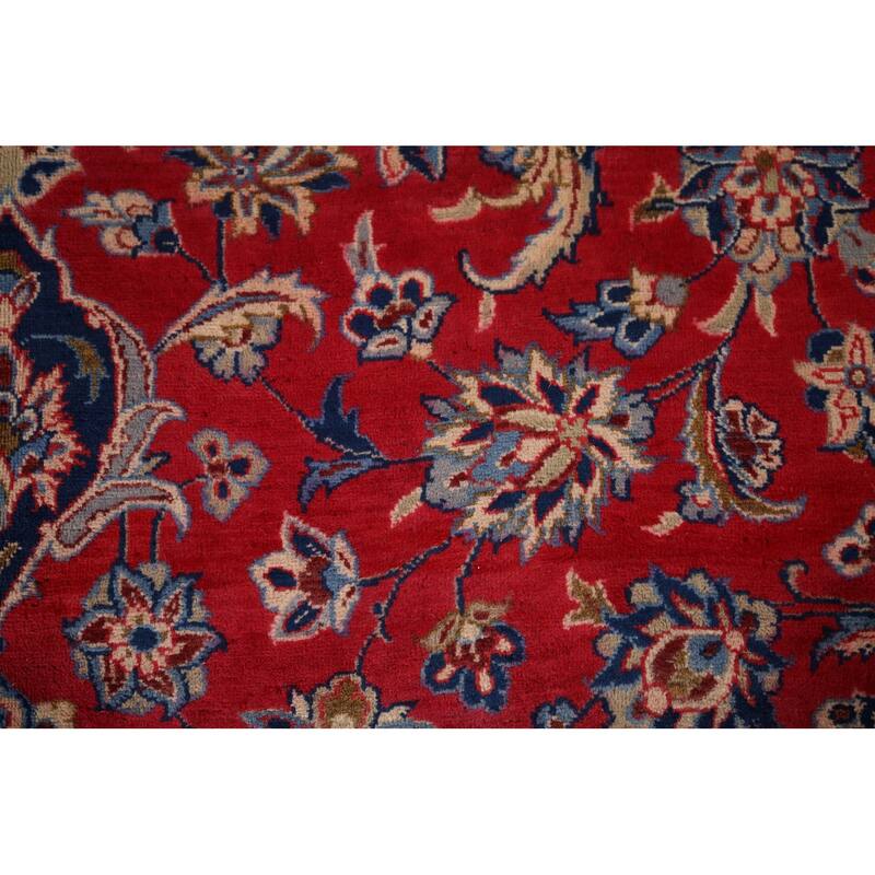 Traditional Najafabad Large Vintage Persian Rug Handmade Wool Carpet - 9'6" x 14'4"