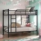 preview thumbnail 1 of 35, Twin Over Twin Metal Bunk Bed,Bunk Bed Save Space or Split Into 2 Beds Black