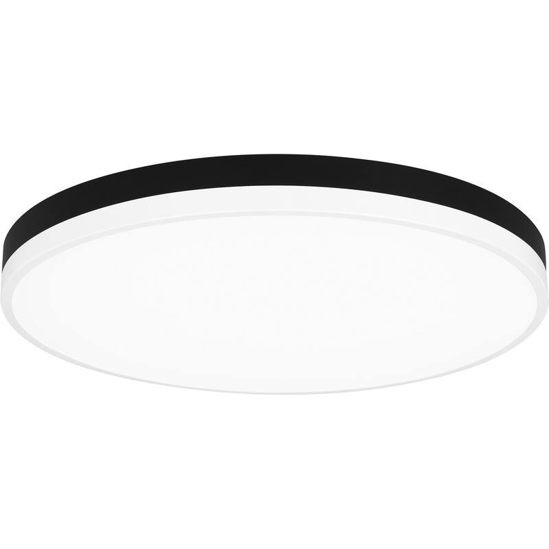 Bellevue QZCF86690 Tubi 20" Wide LED Flush Mount Ceiling Fixture - Matte Black / White