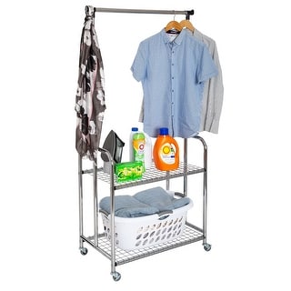 Seville classics steel wire adjustable garment rack hotsell with shelves