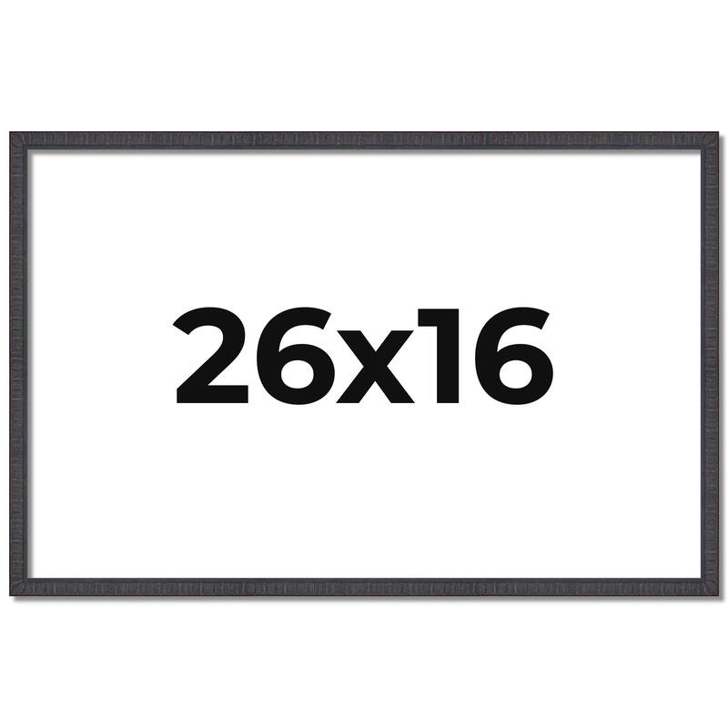 26x16 Frame Brown Solid Wood Picture Frame - Complete Modern Photo