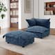 Option Corner Sofa+Ottoman-Navy