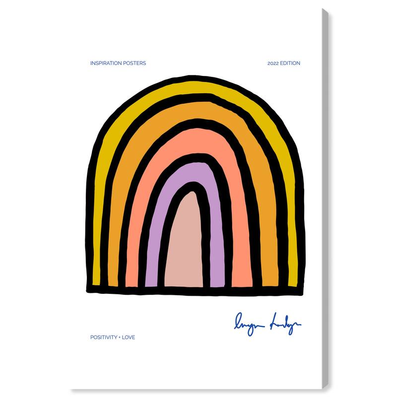 Wynwood Studio Canvas Nature and Landscape Positive Rainbow Pink and Light Pink Modern & Contemporary Wall Art Canvas Print