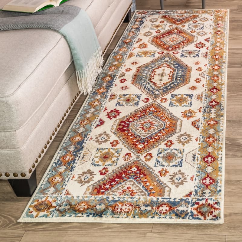 Superior Taimak Modern Geometric Indoor Runner or Area Rug - Runner 2' 6" x 8' - Sangria