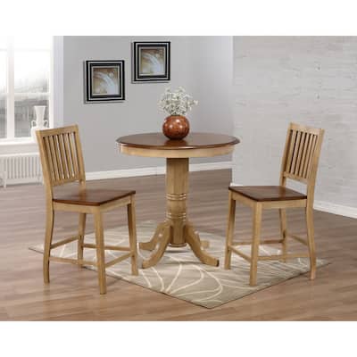 Round Pedestal Dining Table - 36 Inch Pub Table, Seats 4 - Modern Kitchen Table