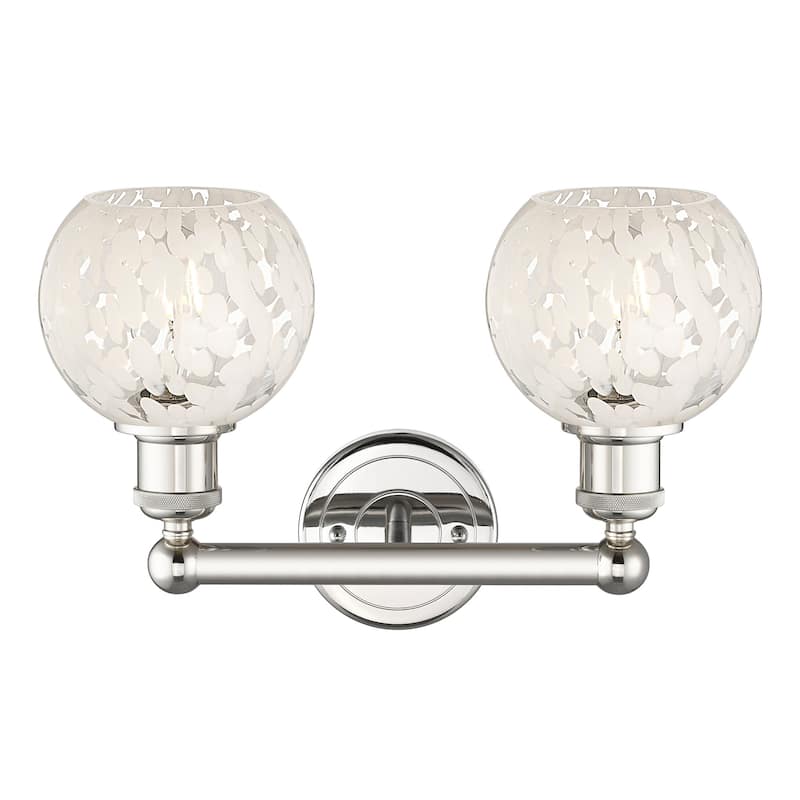 Innovations Lighting 616-2W 10 15 White Mouchette Vanity White