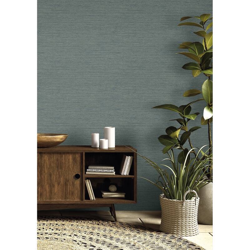 Seabrook Designs Threaded Embossed Vinyl Unpasted Wallpaper
