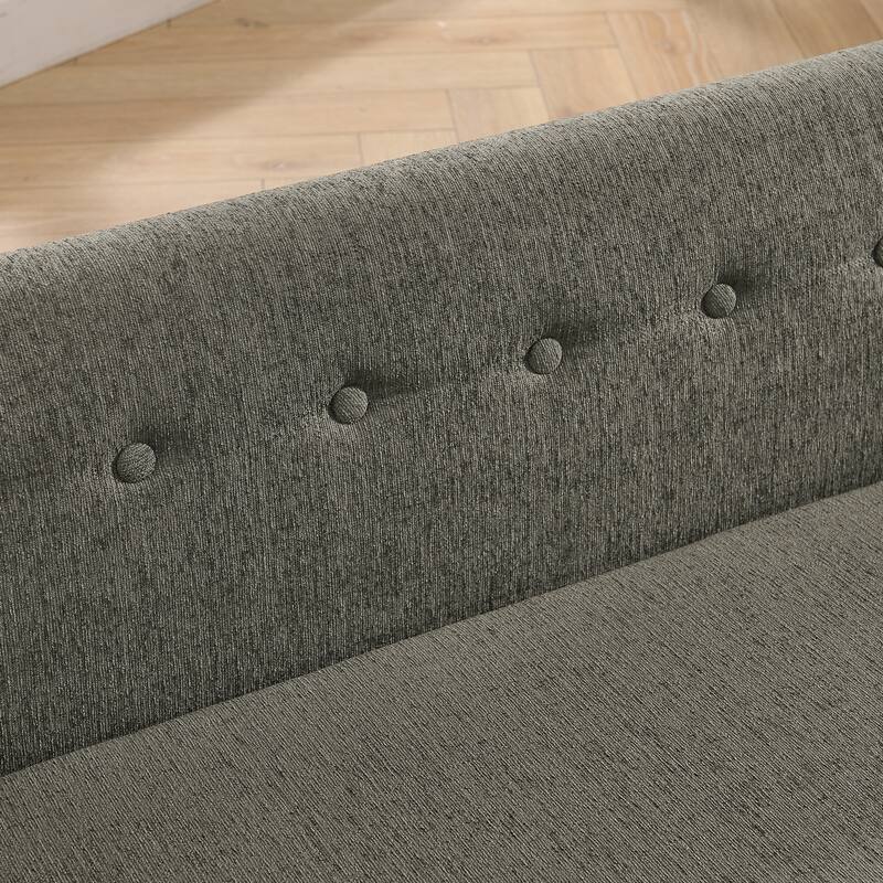 Oversized Pet Sofa, Elegant Modern Linen Fabric Elevated Dog Sofa Bed, Oversized Rectangular Pet Bed with Backrest & Armrest