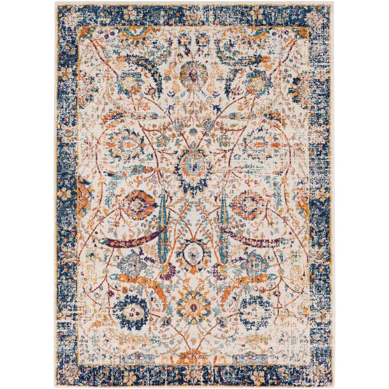 Livabliss Spyglass Vintage Medallion Indoor Area Rug