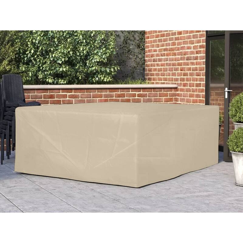 Direct Wicker 90.5" Large Square Patio Seat and Dining Table Set Cover