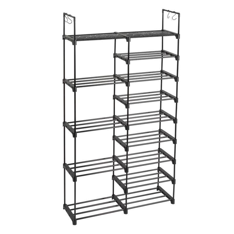 Minimalist Shoe Rack with Iron Frame Durable Non-Woven Storage Organizer for Shoes & Boots