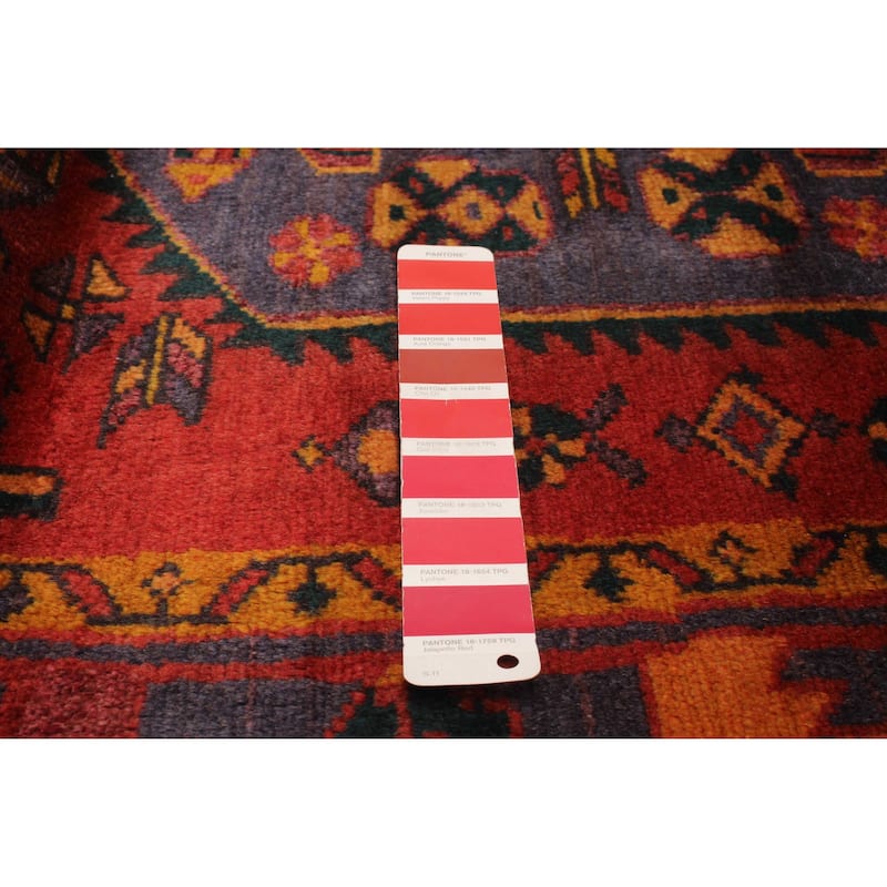 ECARPETGALLERY Hand-knotted Andelz Red Wool Rug - 4'6 x 10'6